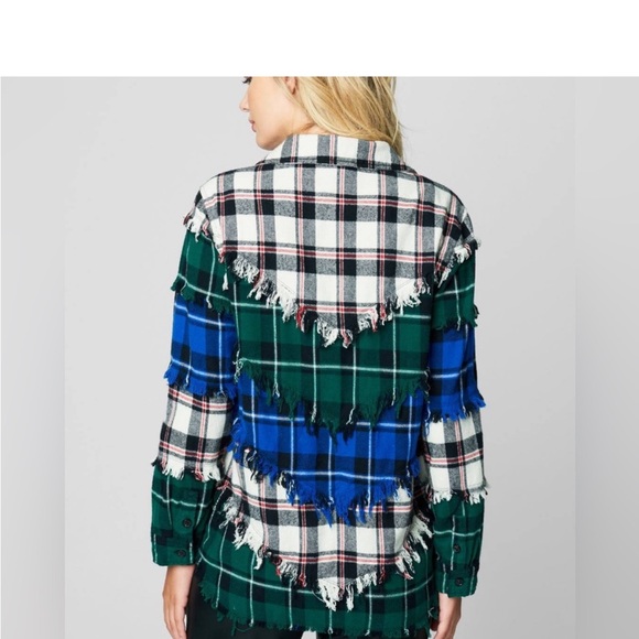 BLANK NYC BLANKNYC XL DOUBLE DARE FLANNEL SHIRT SHACKET WOMEN’S TOP SHIRT  #349 - Picture 3 of 9